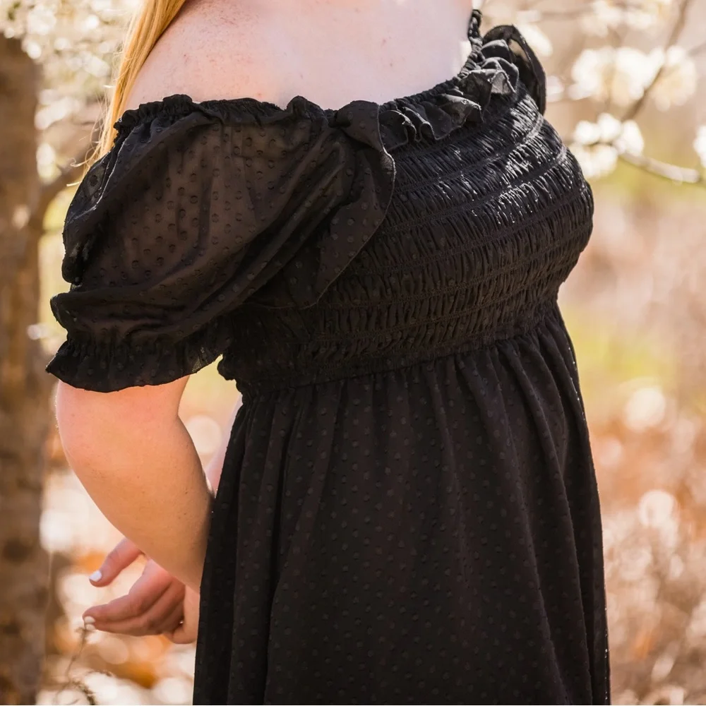 Chic Black Mini Dress - Picture 2 of 3